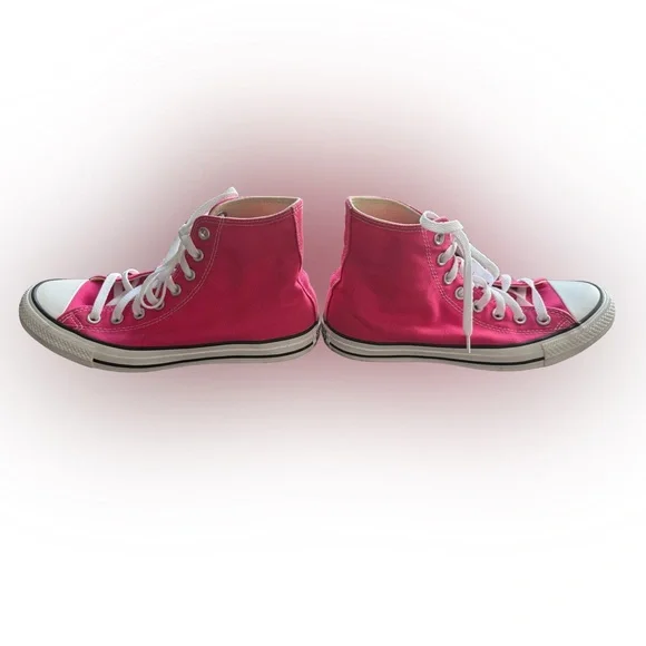 Converse Fuchsia Canvas High-Tops sz 8.5 womens - Picture 7 of 10